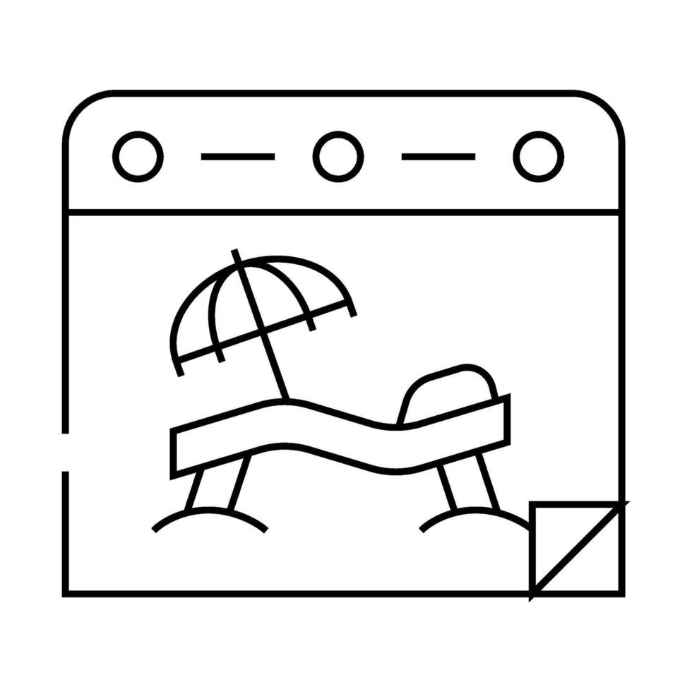 calendar vacation line icon illustration vector