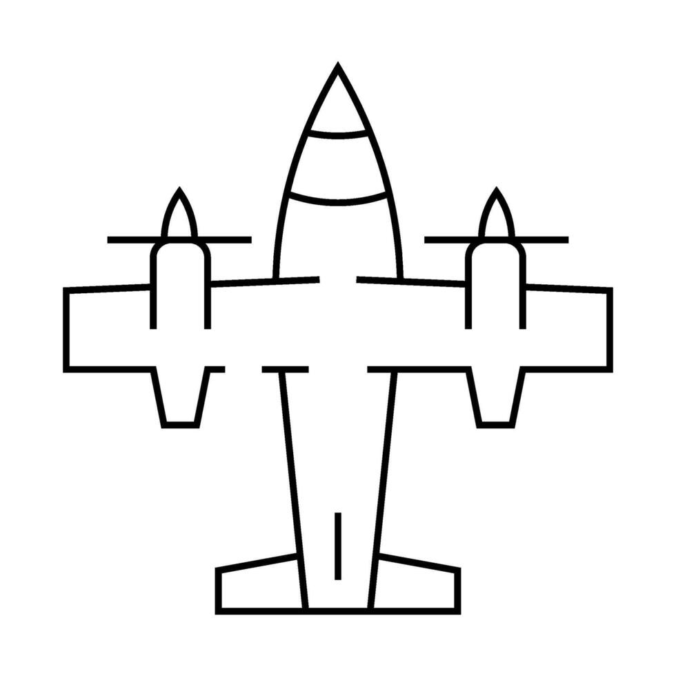 plane aircraft line icon illustration vector
