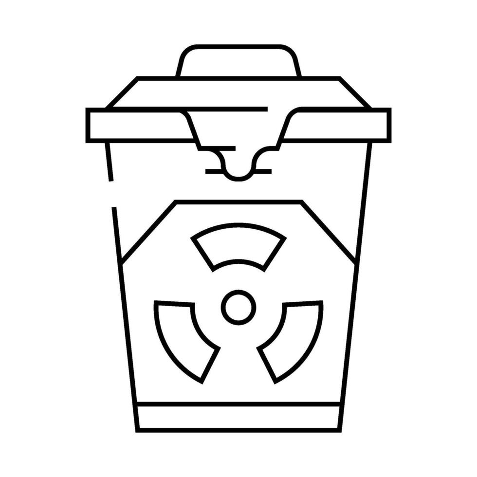 hazardous waste container line icon illustration vector