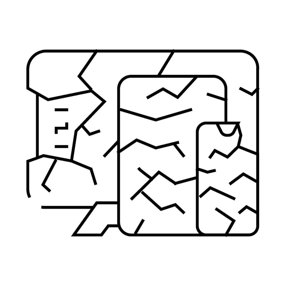 technique trash line icon illustration vector