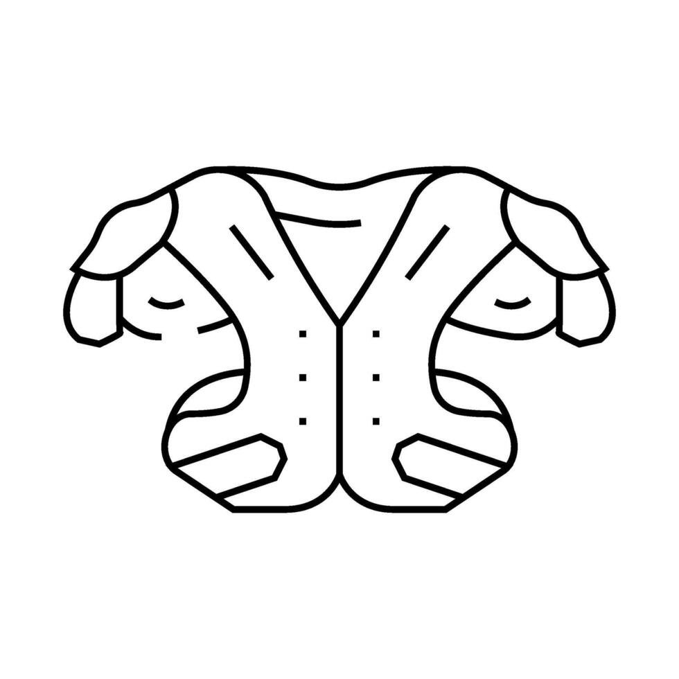 shoulder pads line icon illustration vector
