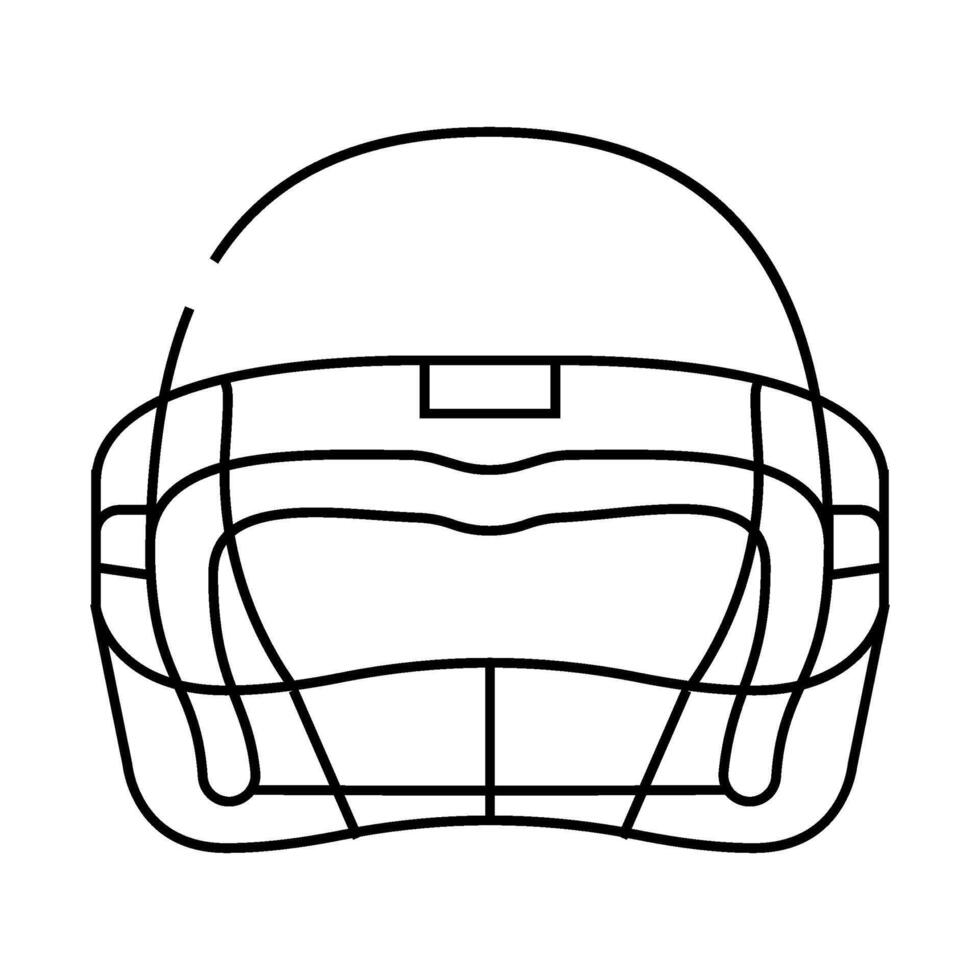 helmet player accessory line icon illustration vector