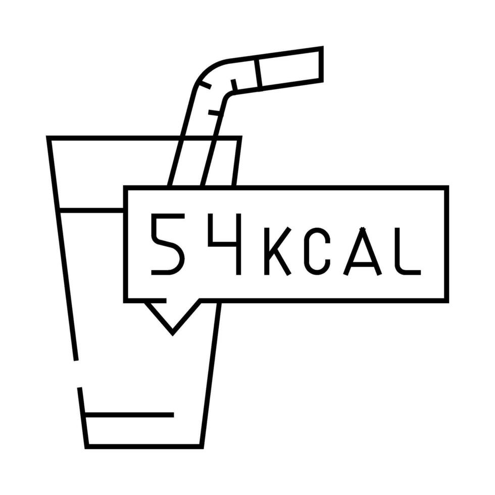 diet drink line icon illustration vector