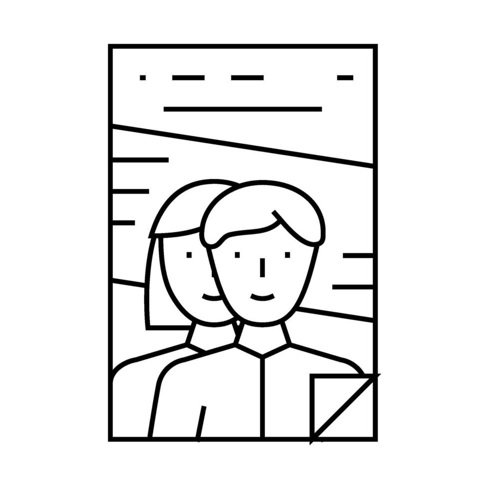 magazine press line icon illustration vector