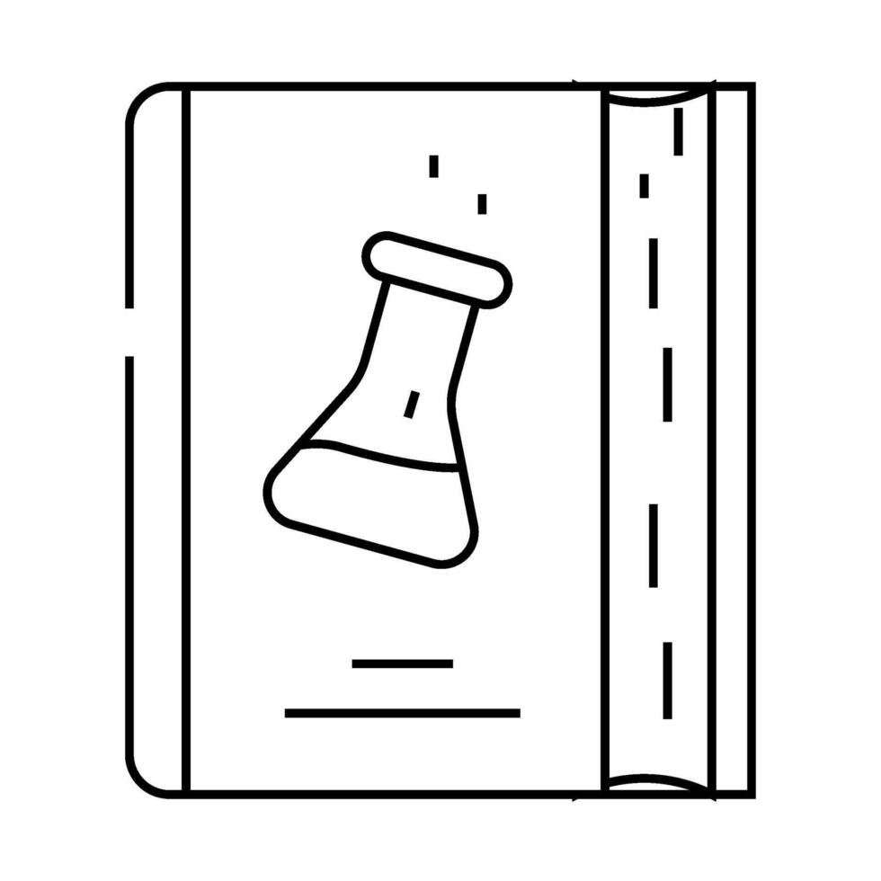 textbook for noting lesson line icon illustration vector