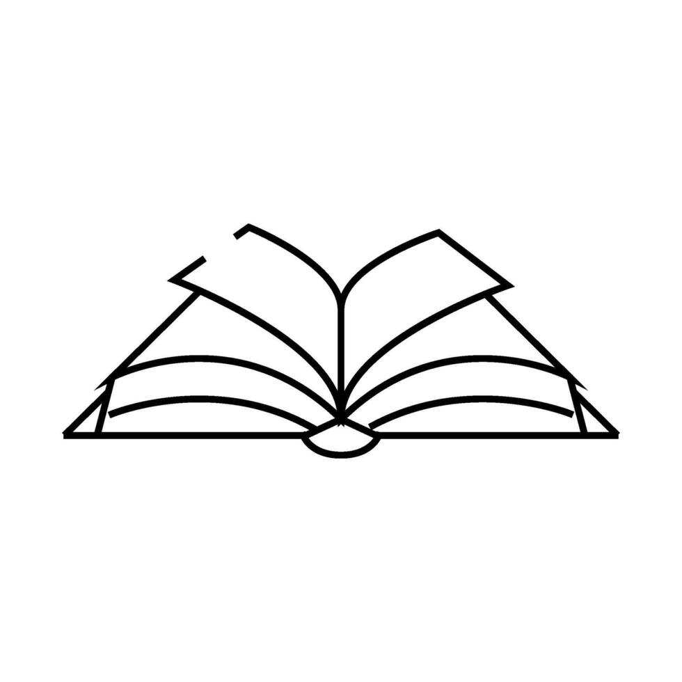 open book line icon illustration vector