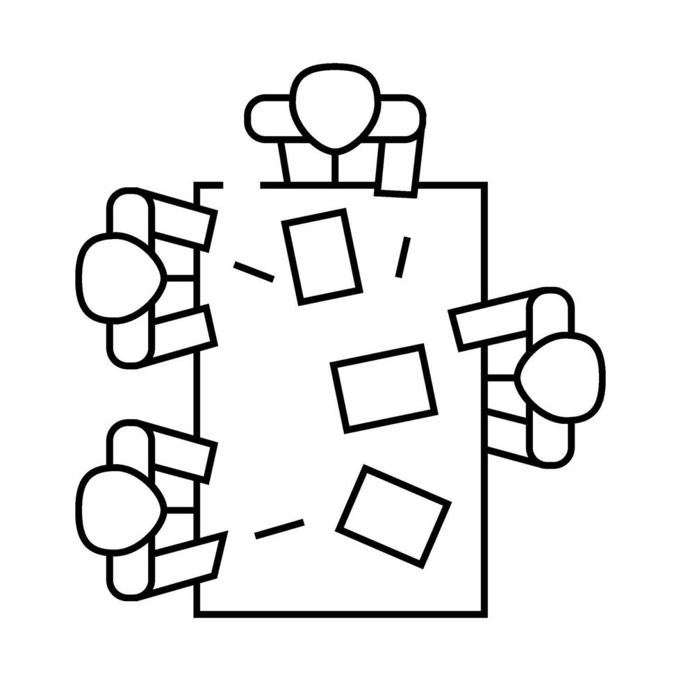 board director line icon illustration vector