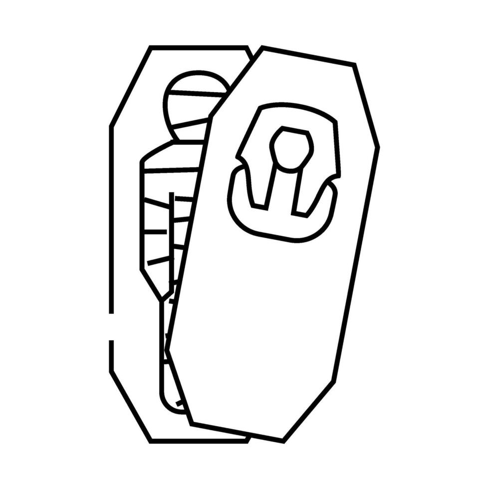 mummy egypt line icon illustration vector