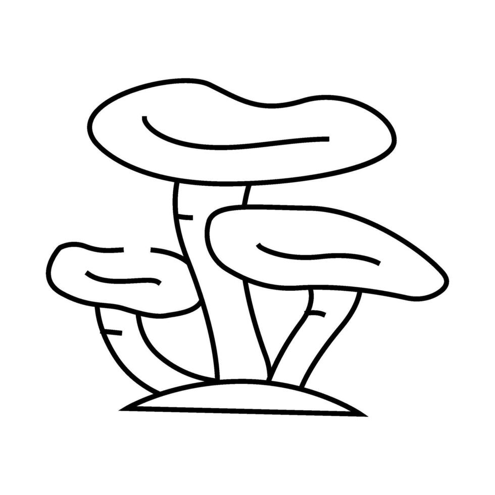 fungus mushroom line icon illustration vector