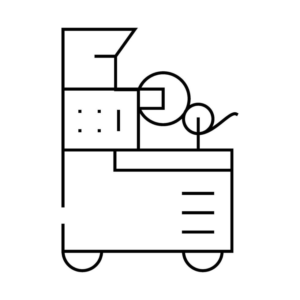 packing machines line icon illustration vector