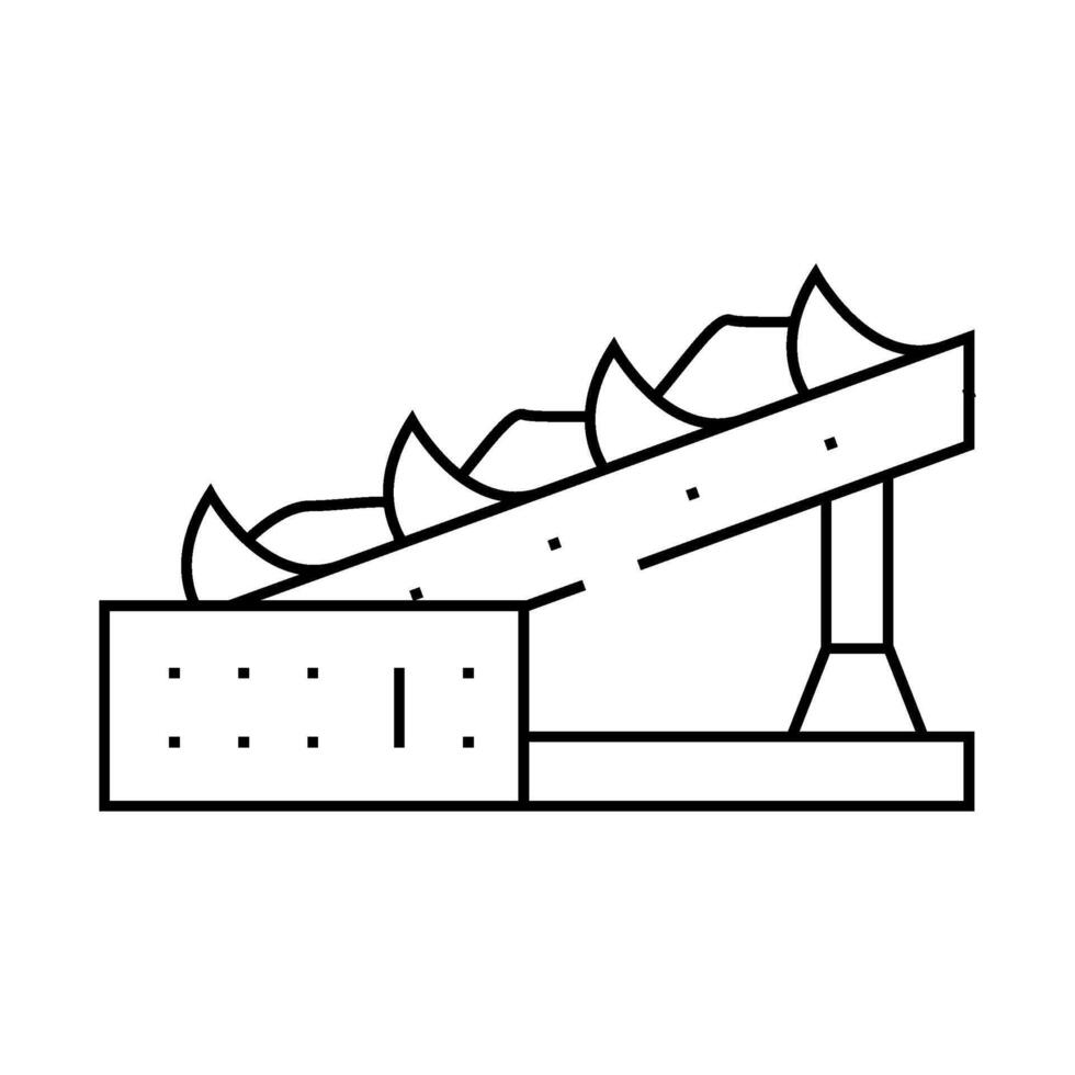inclined screw feeder line icon illustration vector