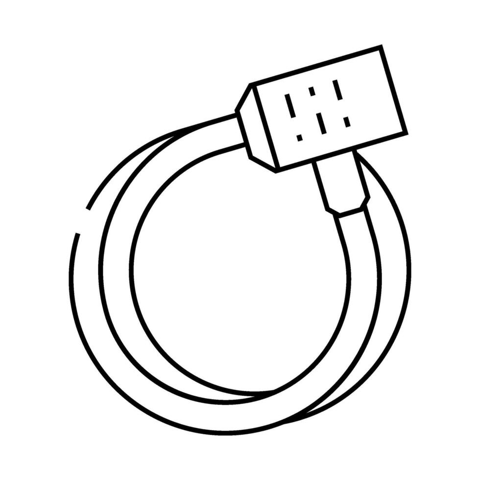 lock equipment for bicycle line icon illustration vector