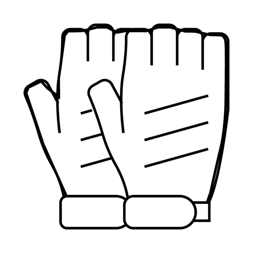 gloves bicyclist line icon illustration vector