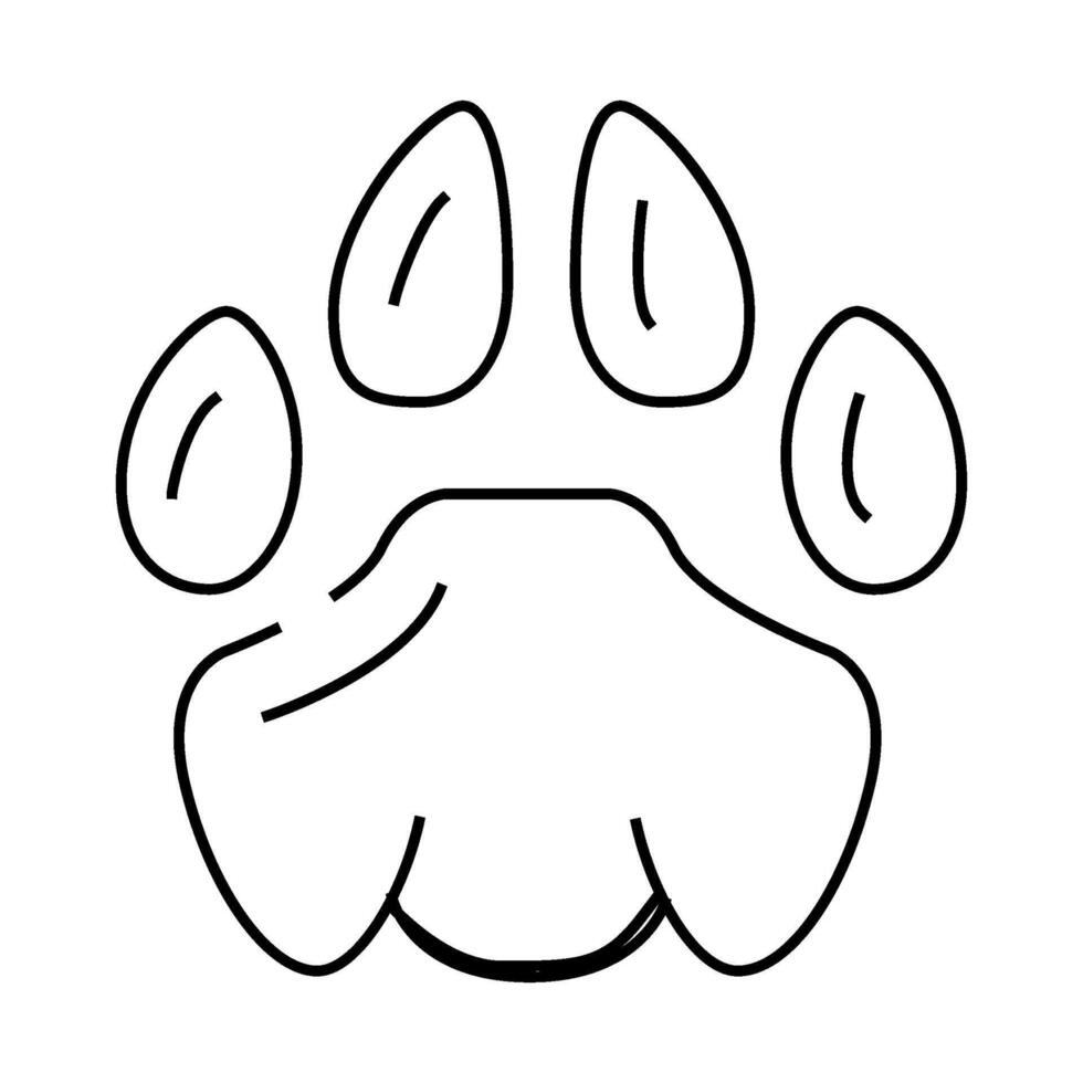 lion leg print line icon illustration vector