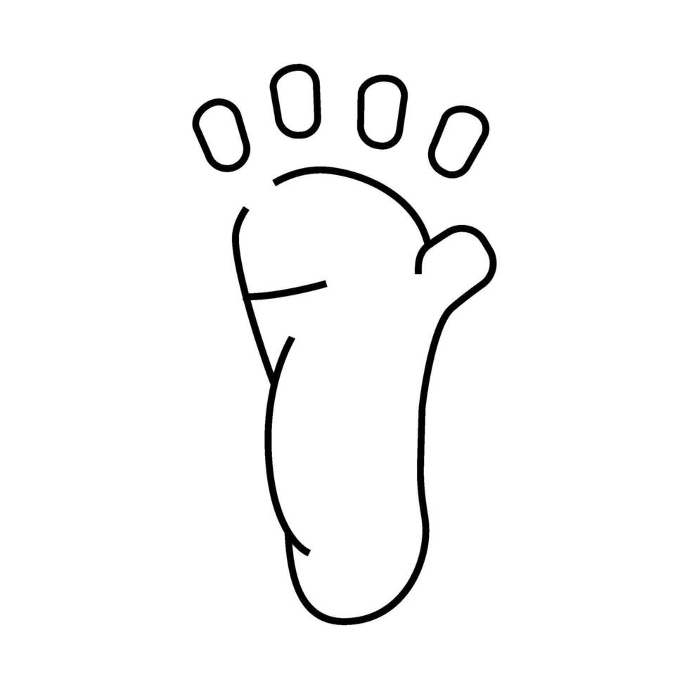 monkey animal hoof print line icon illustration vector