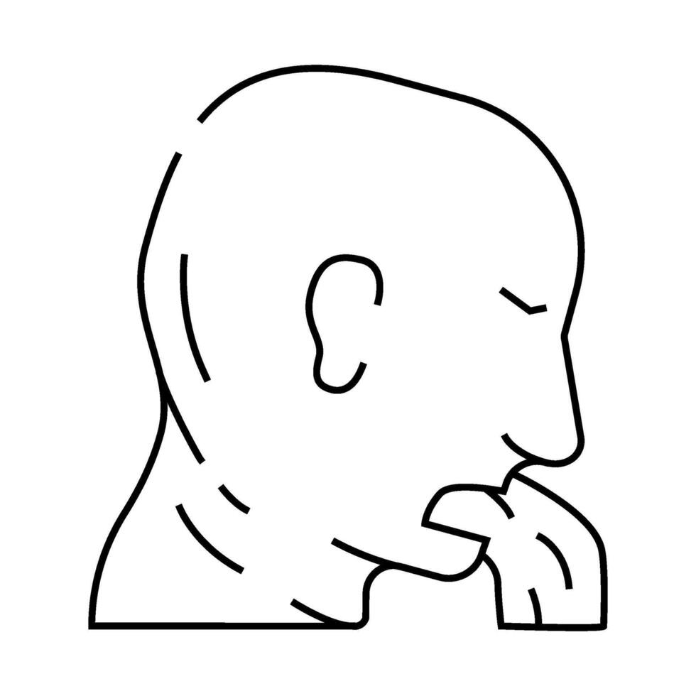 vomit health sick line icon illustration vector