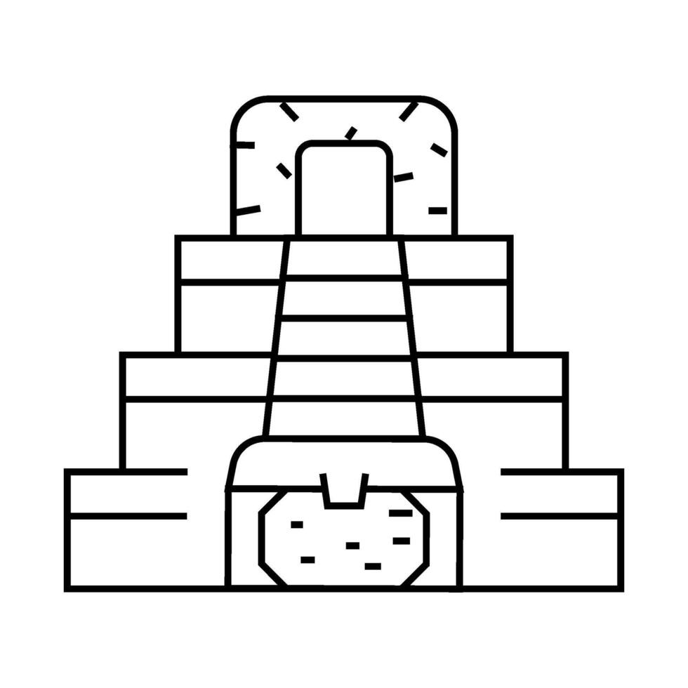 treasures of incas line icon illustration vector