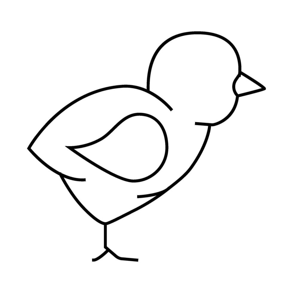 chick little chicken line icon illustration vector