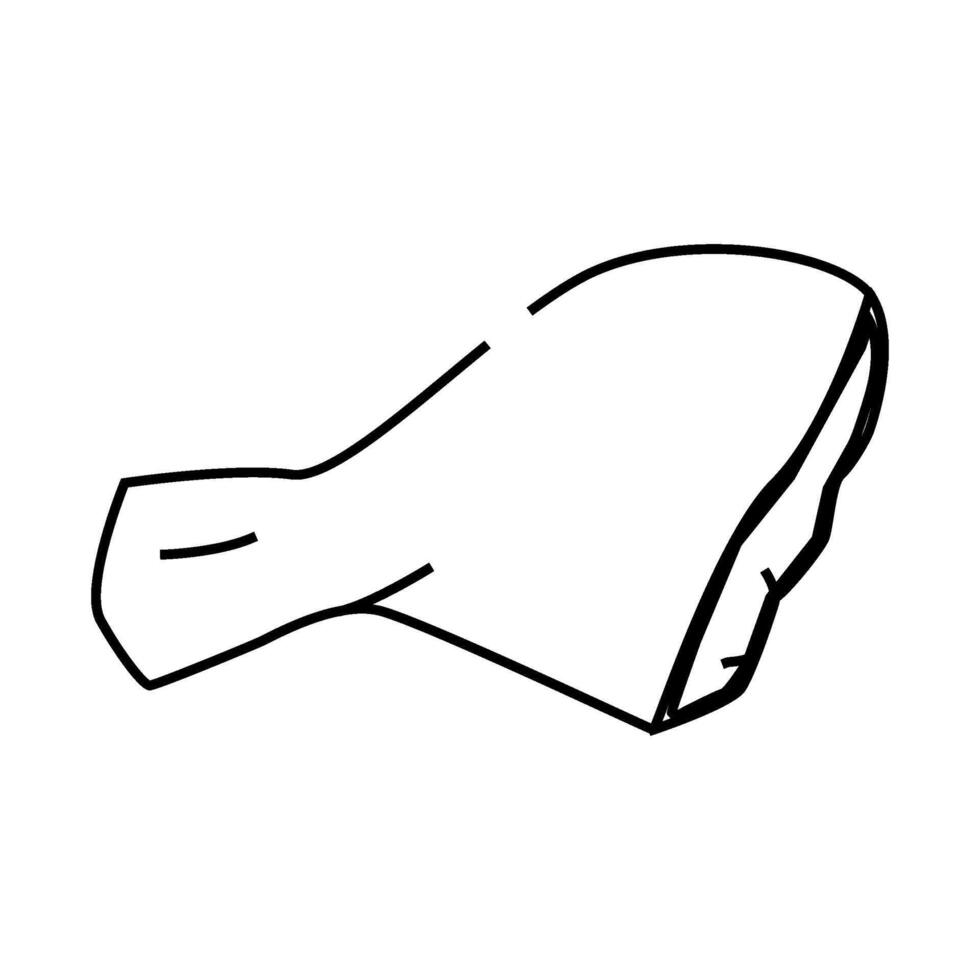 chicken drumstick line icon illustration vector