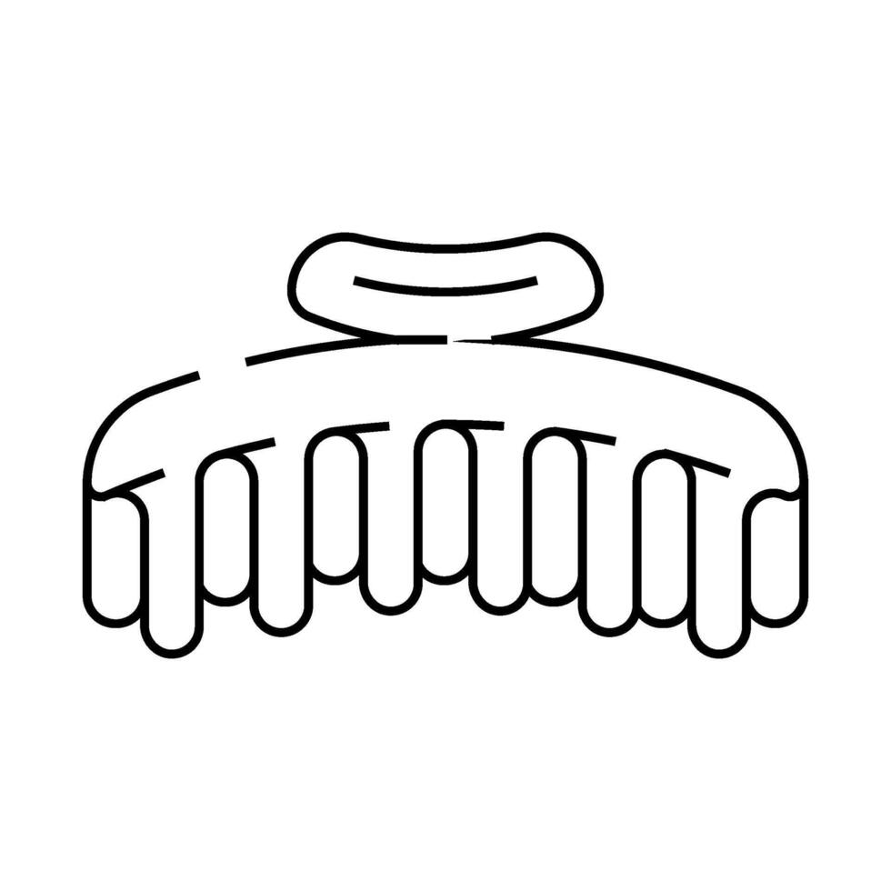 clipping hair pin line icon illustration vector