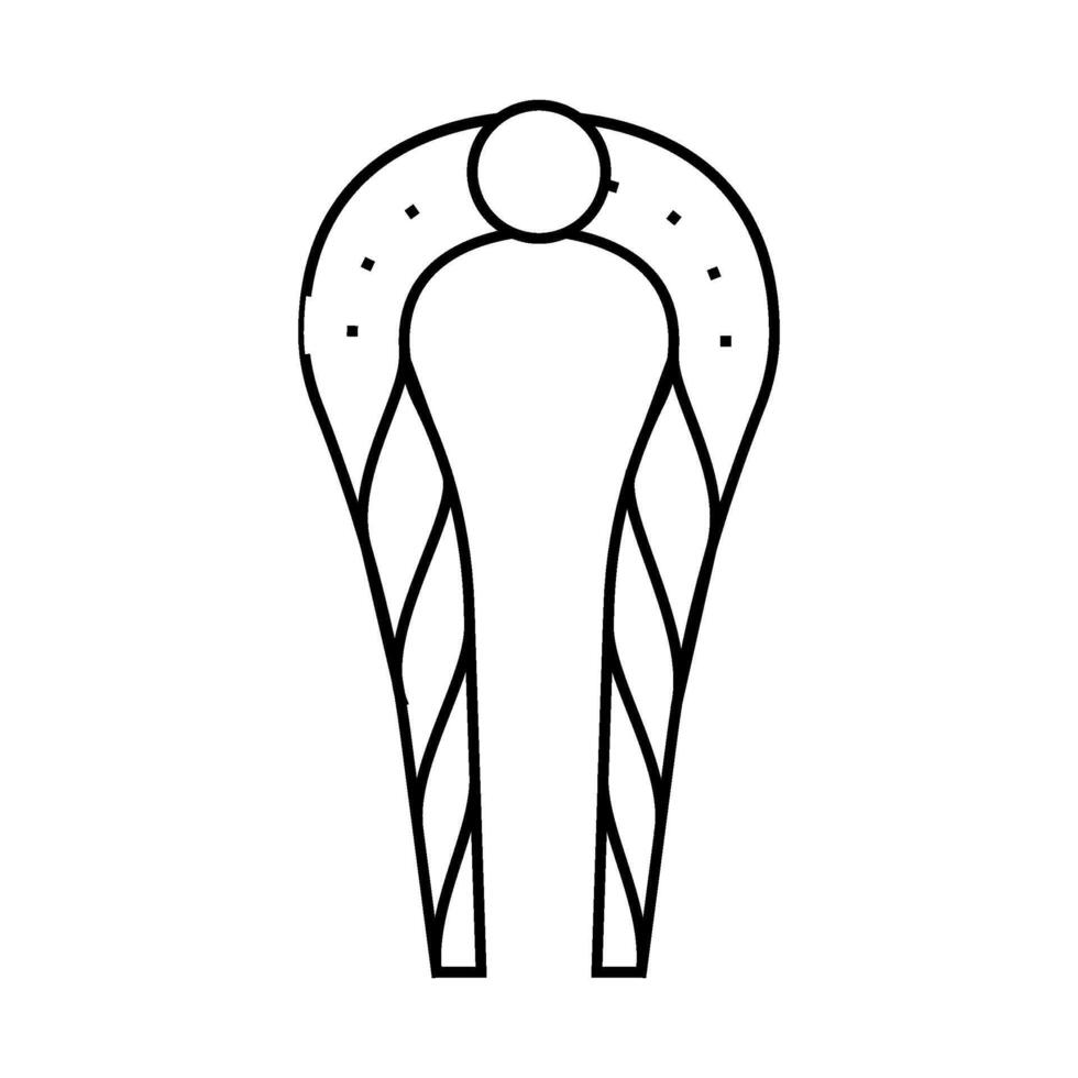 golden hair pin with gemstone line icon illustration vector