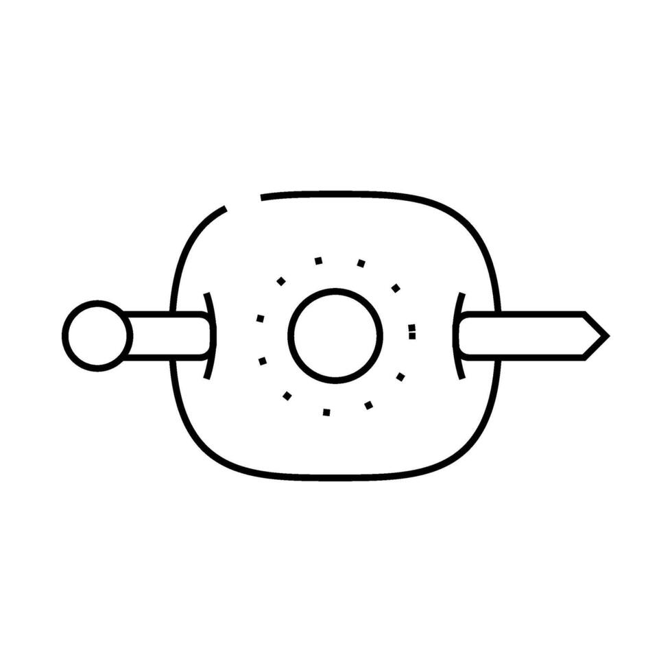 decorative hair pin line icon illustration vector