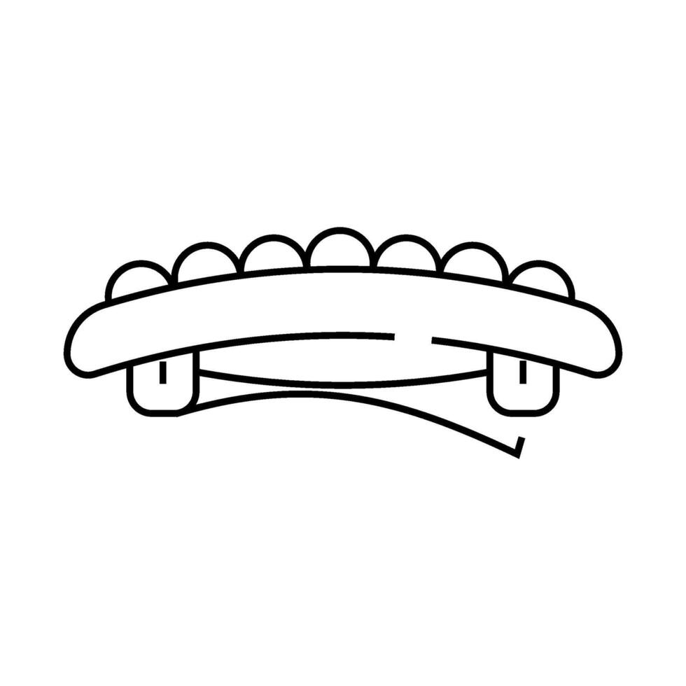 elegant hair pin with clap line icon illustration vector