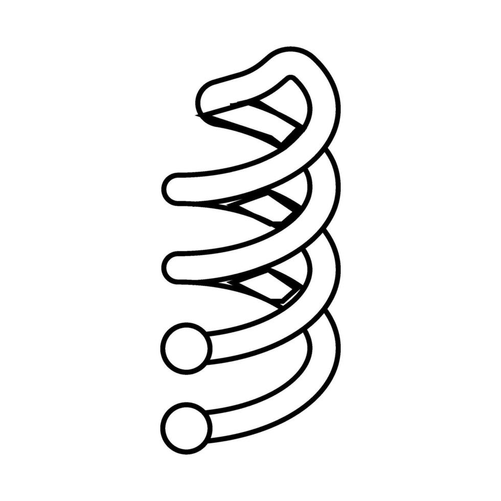 swirl hair pin line icon illustration vector