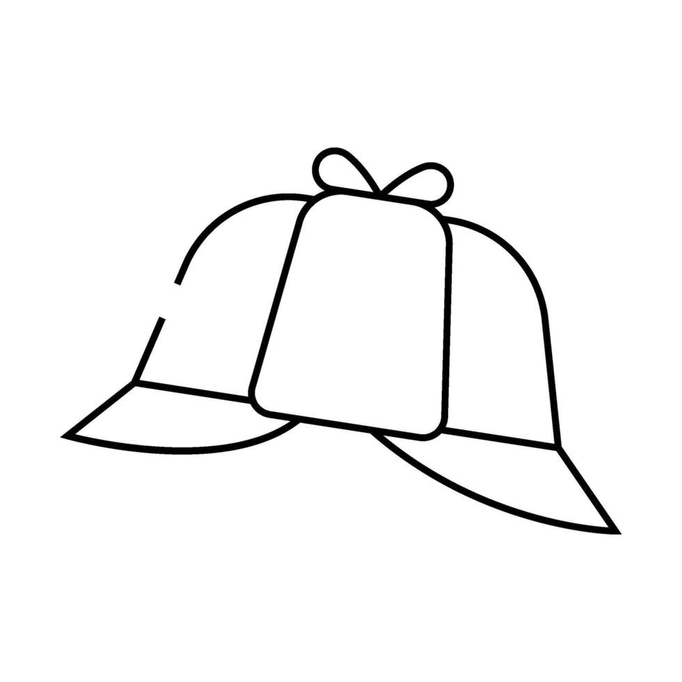 deer hunter hat line icon illustration vector