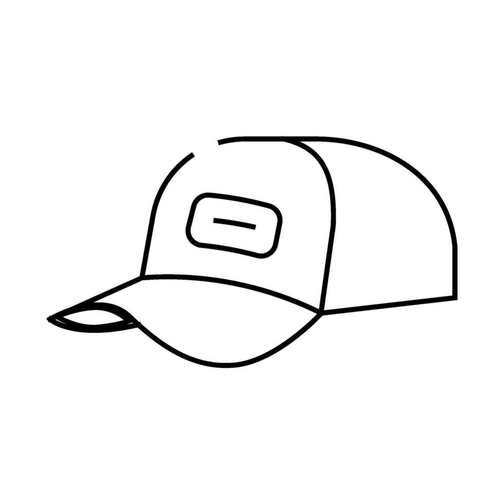 baseball cap line icon illustration vector