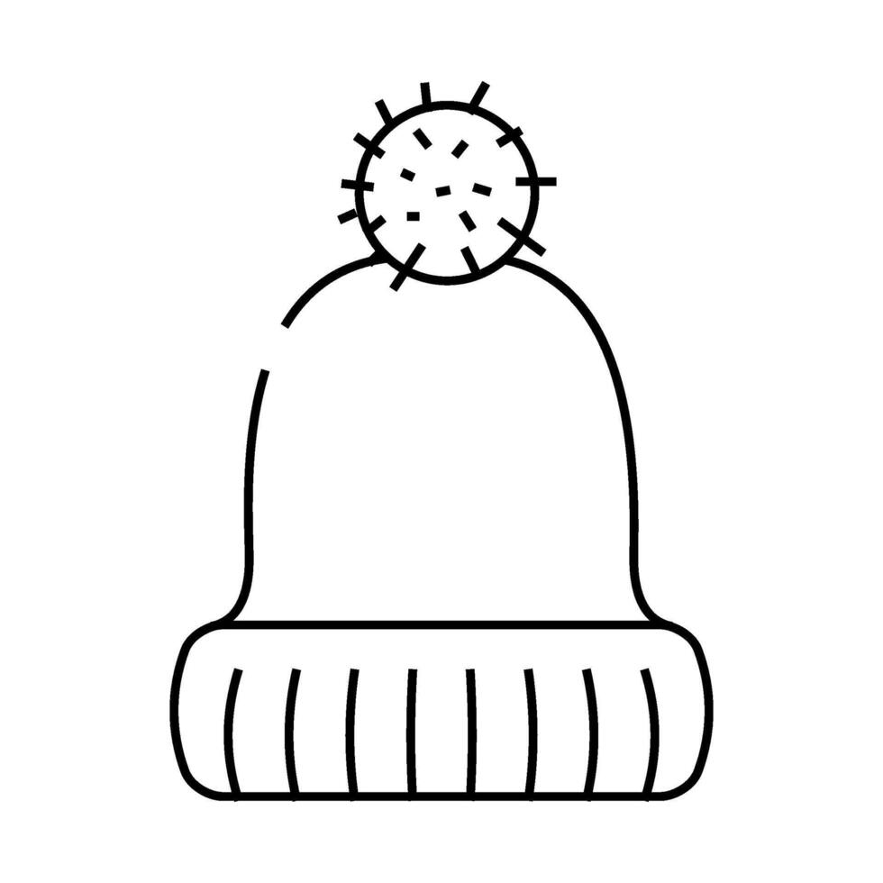 hat with bomb line icon illustration vector