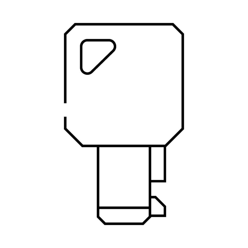 key for twist lock line icon illustration vector