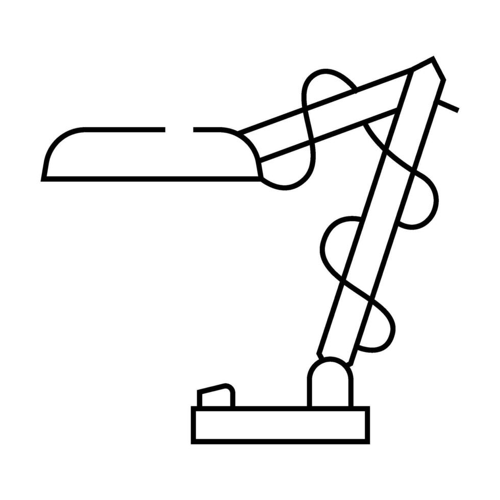 workspace electrical lamp line icon illustration vector