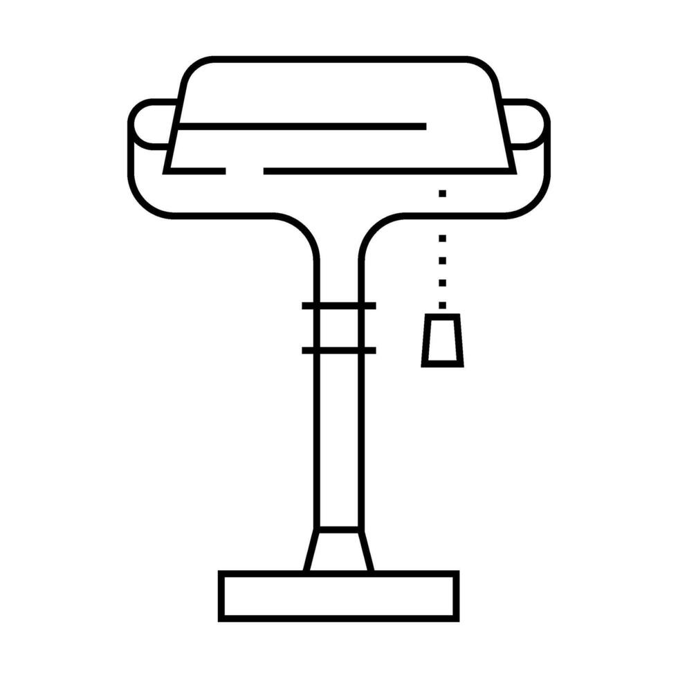 workplace table lamp line icon illustration vector