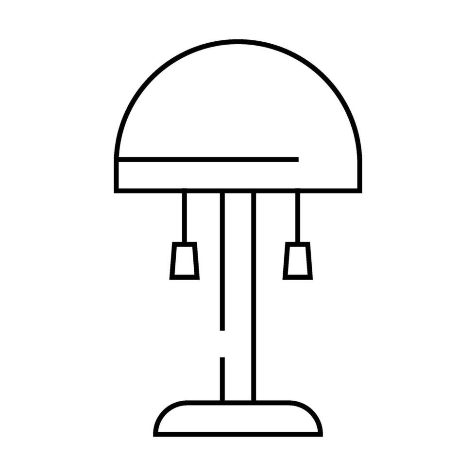 electrical lamp line icon illustration vector