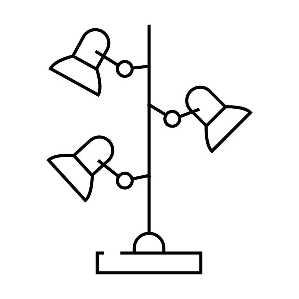 three way lamp line icon illustration vector