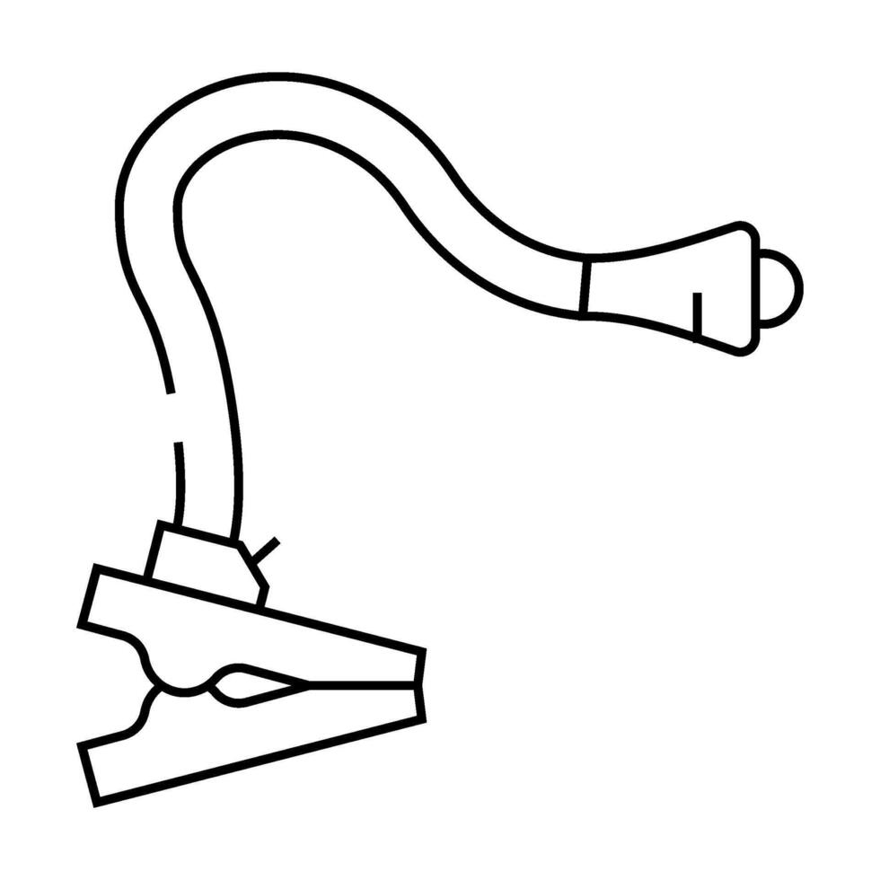 lamp with pin line icon illustration vector