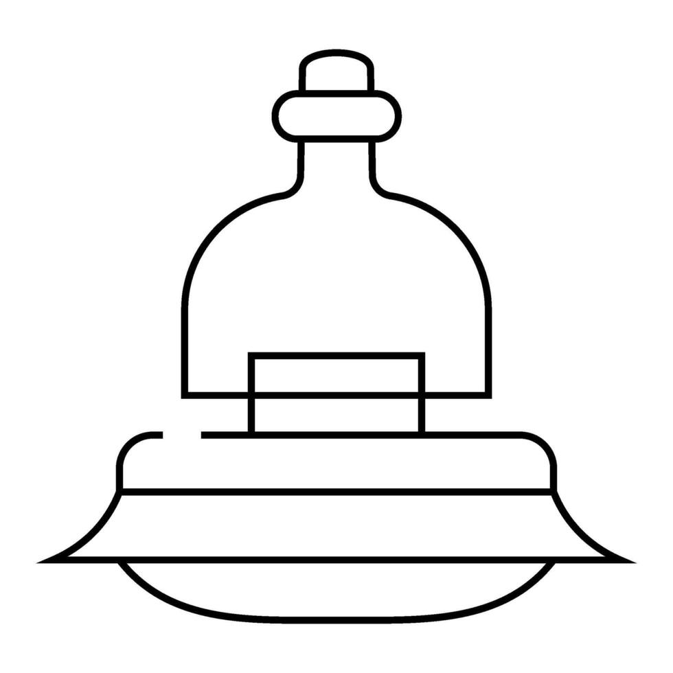 lighting lamp line icon illustration vector