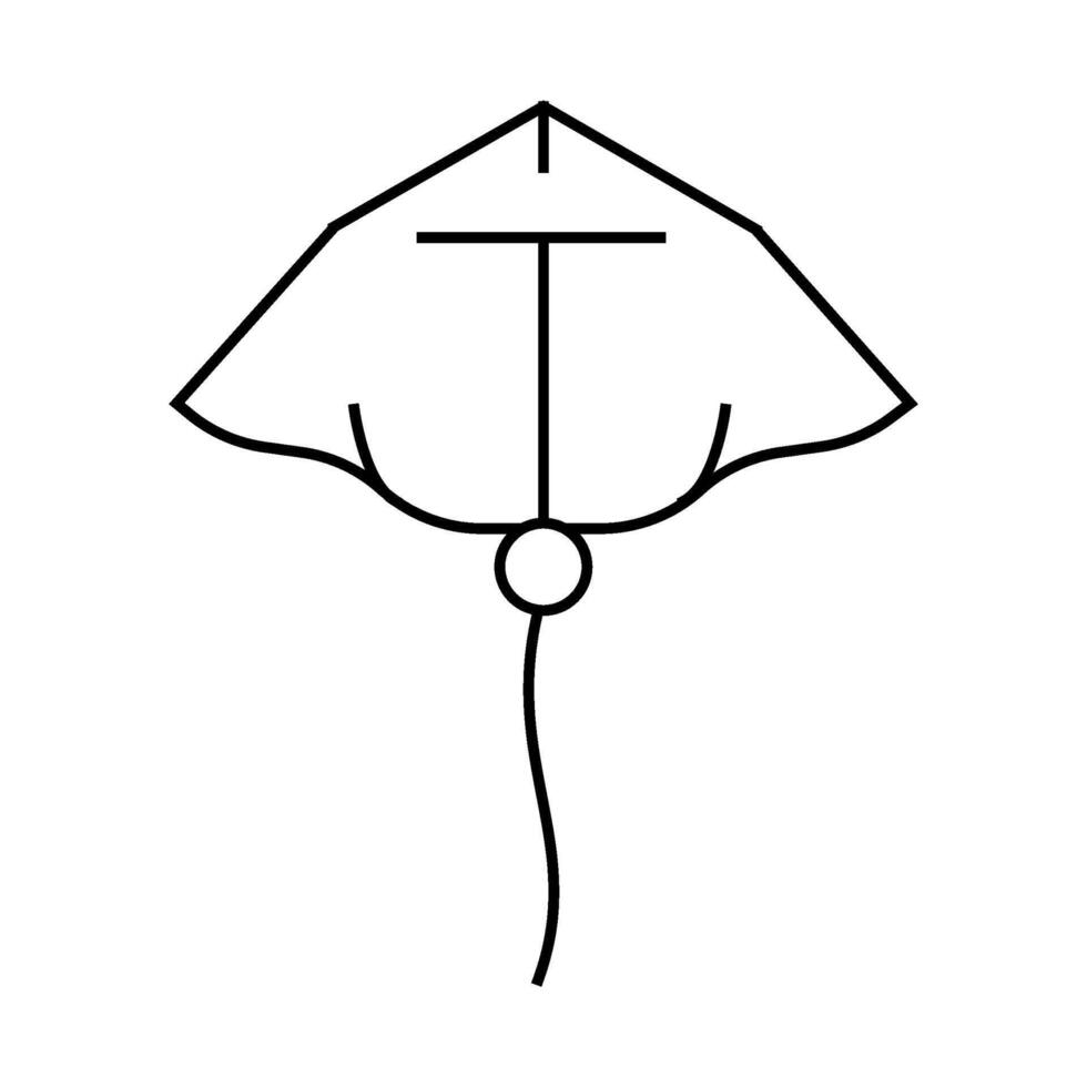 stingray form kite line icon illustration vector