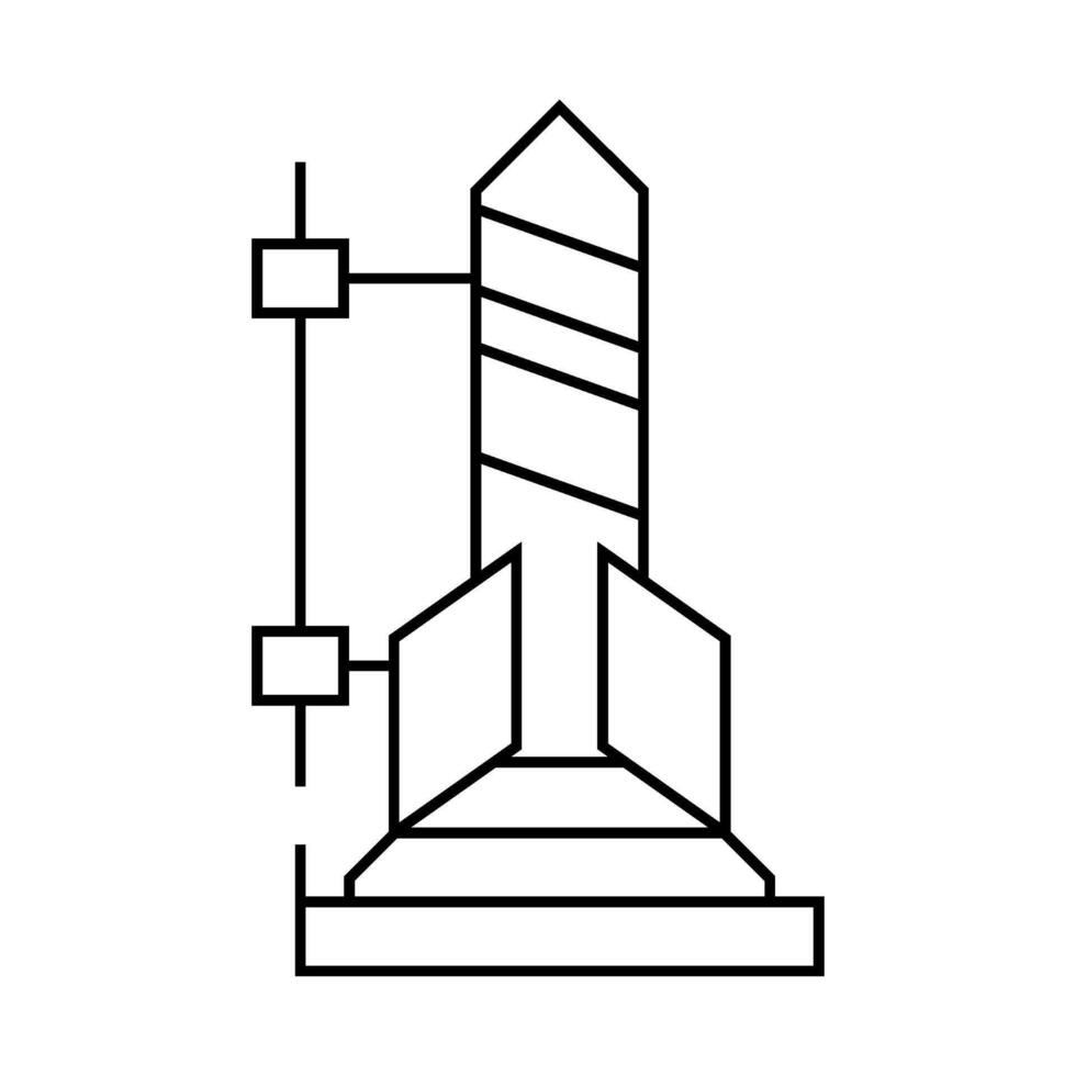 rocket science line icon illustration vector