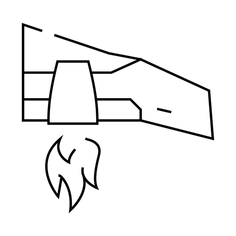 techno wing line icon illustration vector