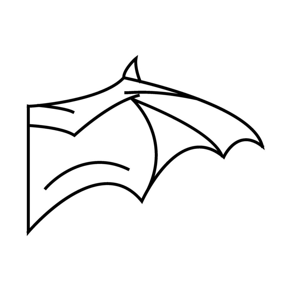 gargoyle wing line icon illustration vector