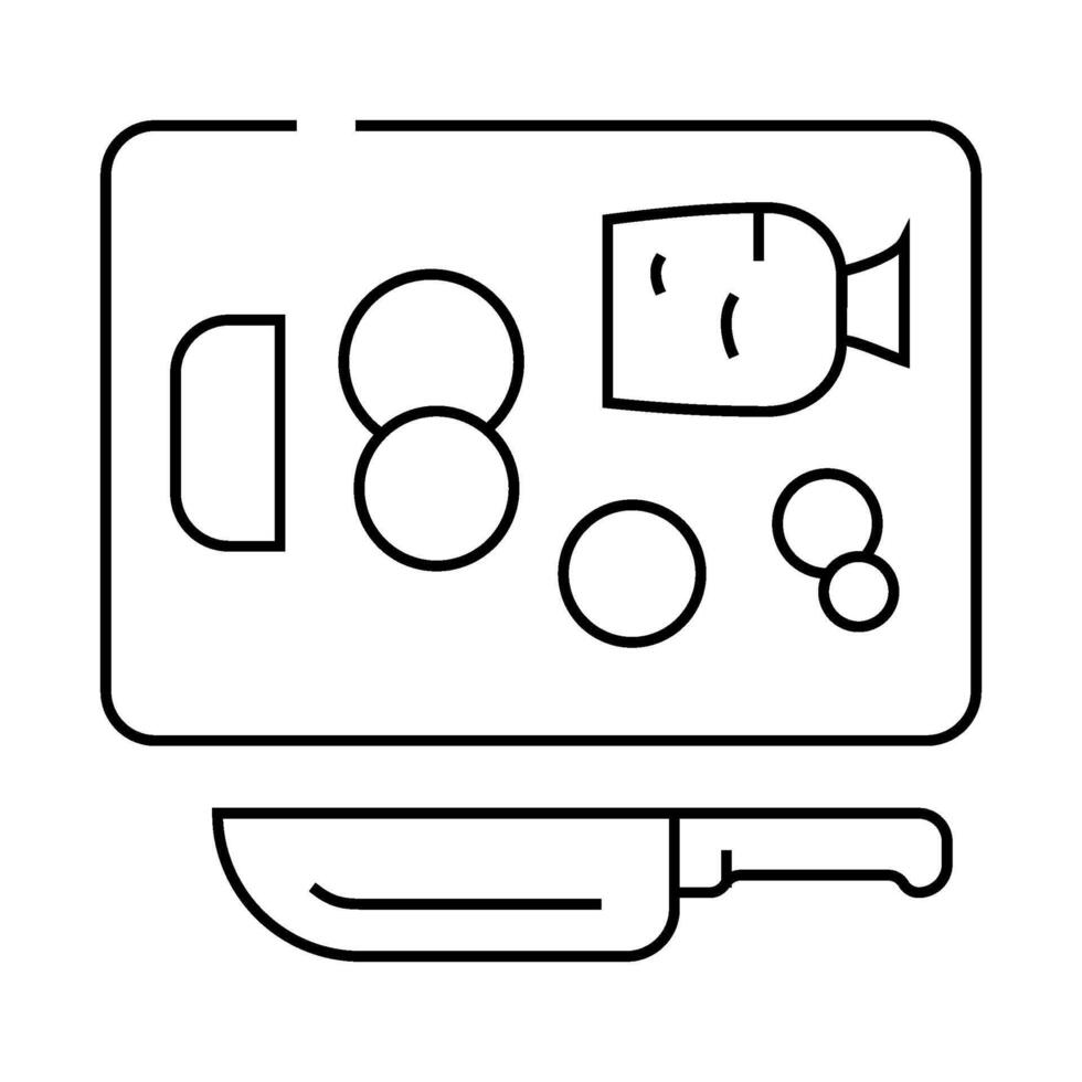 carrot slice ring line icon illustration vector