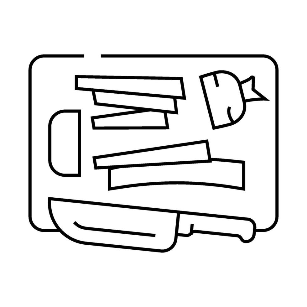 strip cut slice carrot line icon illustration vector