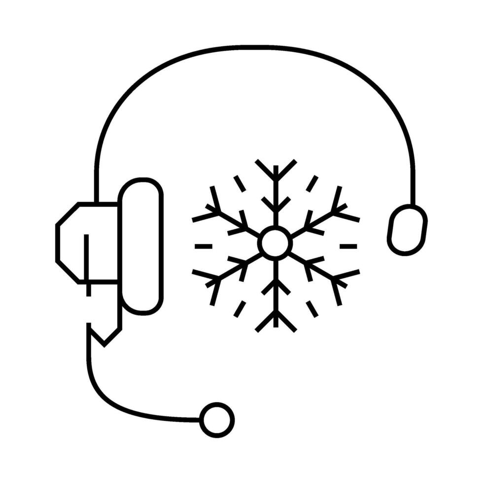 cold calling line icon illustration vector
