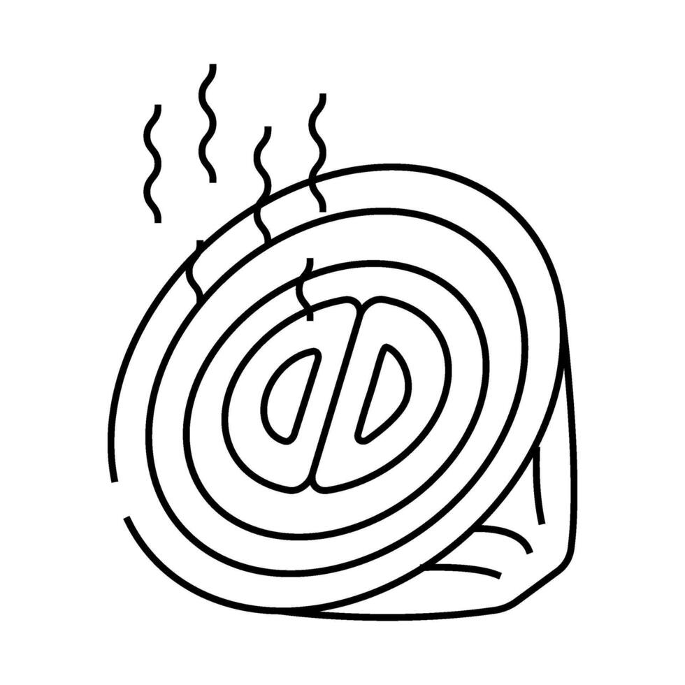 smell onion line icon illustration vector