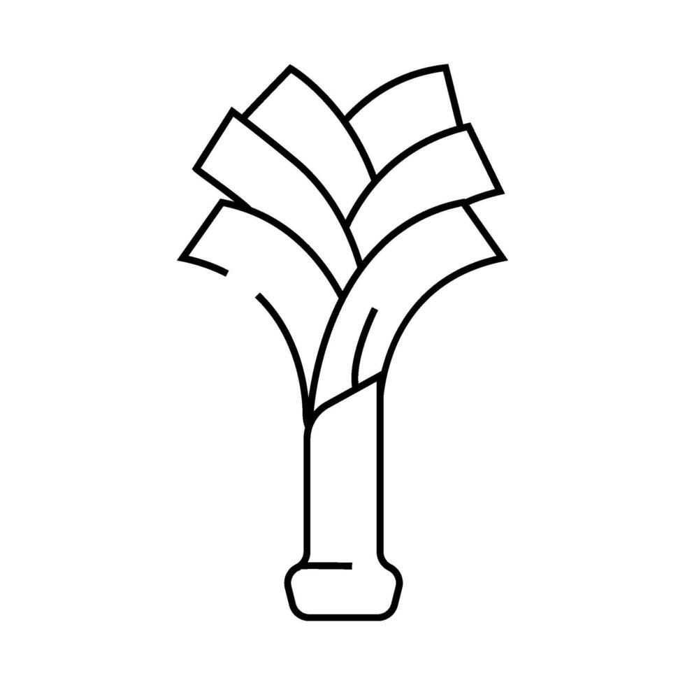 leek onion line icon illustration vector