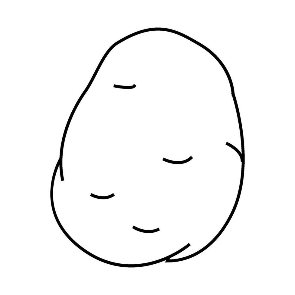 potato tuber line icon illustration vector