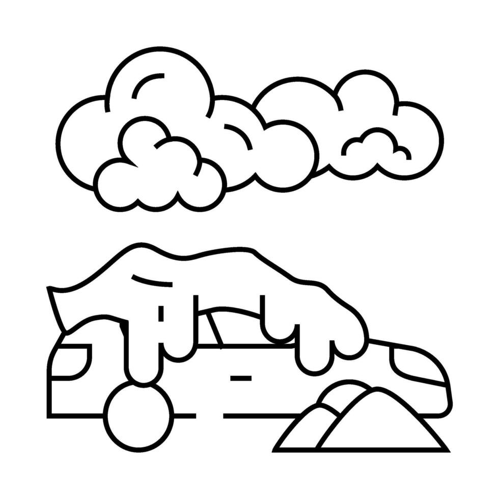 blizzard weather line icon illustration vector