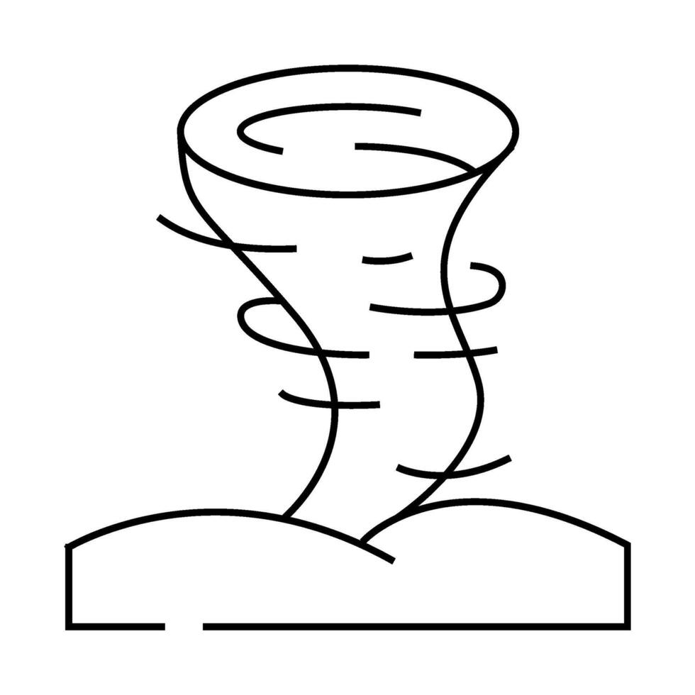 tornado weather line icon illustration vector